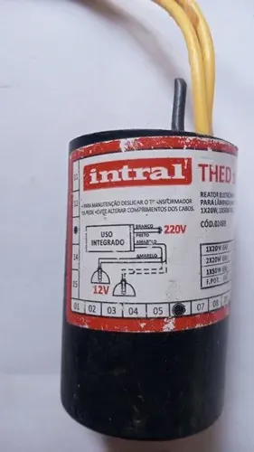 Reator Eletrônico Lâmpada Halógena 1X20W 1X50W ou 2X20W Intral