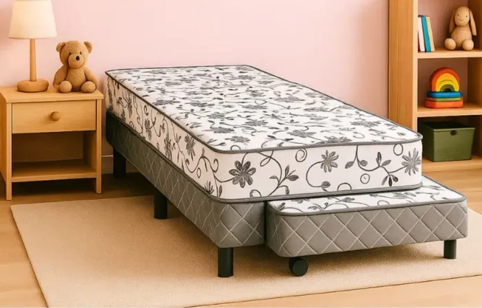 Cama Box Solteiro Acoplada com Auxiliar D33
