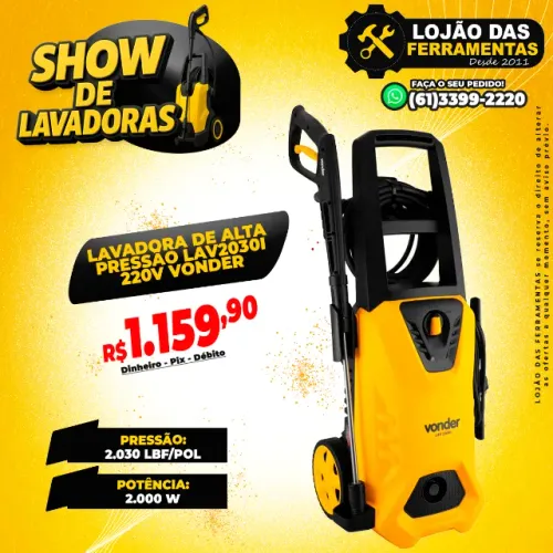 Lavadora de Alta Pressão 2000w Lav2030I 220v Vonder