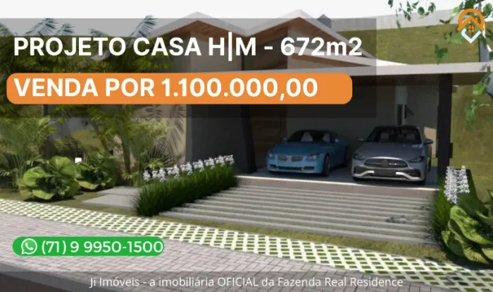 À VENDA! Casa dos Sonhos na Fazenda Real - Projeto Casa H|M de 672m2