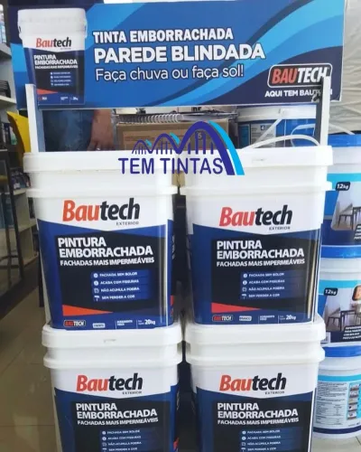 Tinta Emborrachada Bautech Fachadas Impermeáveis 20kg