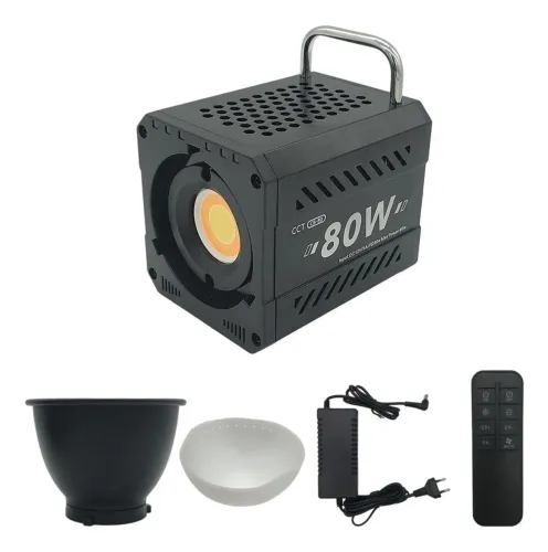 Iluminador Led Cob Cb-80 80w Bicolor C/ Controle 