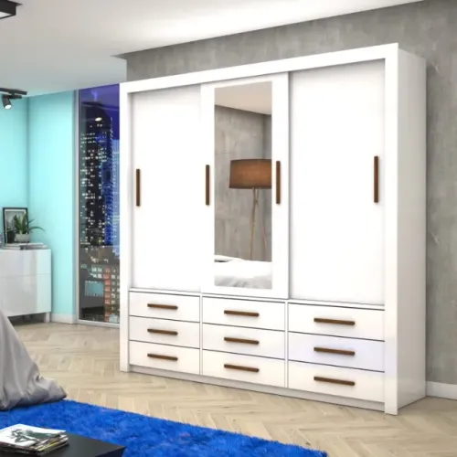 GUARDA ROUPA ANJOS CARIOCA C/ESPELHO R$1099,90 Á VISTA PAGA SÓ NA ENTREGA PARCELA ATÉ 12x