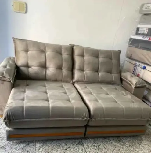 Sofá Cama 3 lugares - Novo molas ensacadas