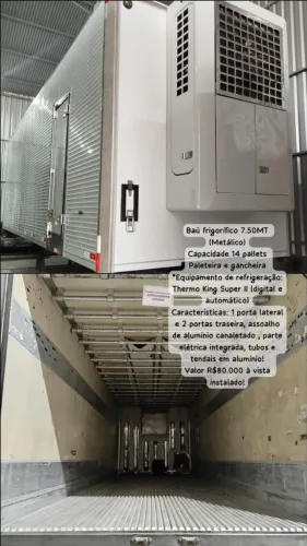 camara fria com thermoking gancheiro bau frigorifico