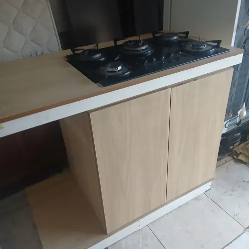 Fogão cooktop c/ bancada grande