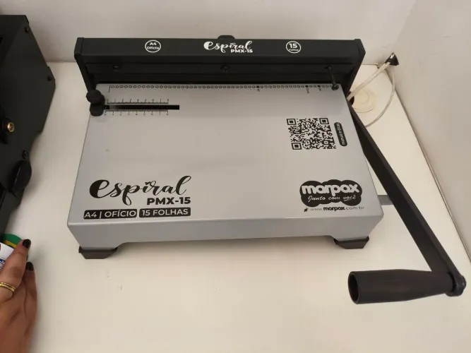 Kit Encadernação Completo - Encadernadora PMX-15 + 140 Espirais metalicos