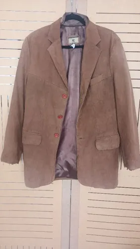 Blazer masculino de Camurça Legítima - Couro Importado - tamanho M