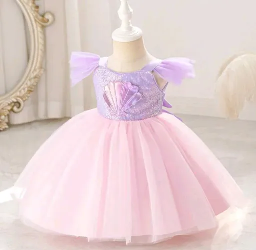 Vestido de festa bebê sereia