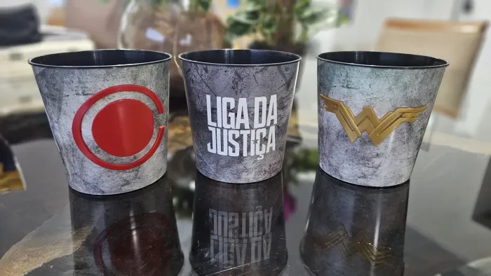 Baldes de pipoca Liga da justiça