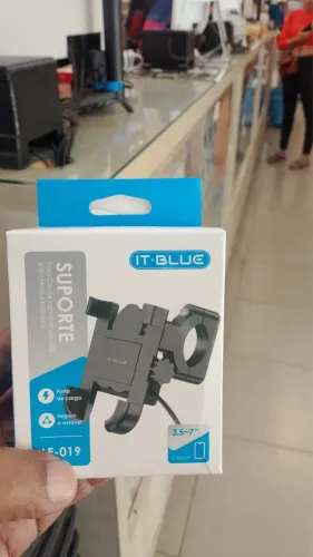Suporte It Blue para moto de metal com USB