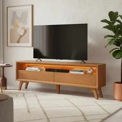 Novidade e preço baixo!! Rack até 75? Viena Produto 100% MDF e Com LED