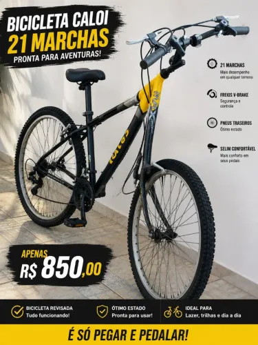 ? BIKE CALOI MAX ARO 24 (21 MARCHAS) - IMPECÁVEL E PRONTA PARA RODAR!