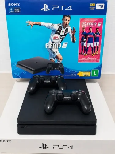 PLAYSTATION 4 SLIM 1TB + 2 CONTROLES + CALL OF DUTY