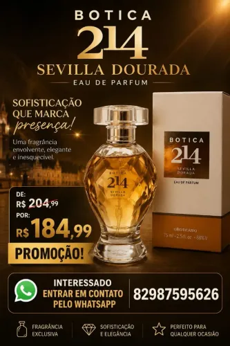 Perfume 214 Feminino Sevilla Dourada 