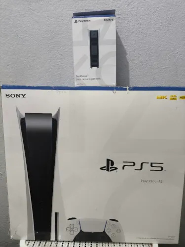Ps5 fat com leitor e base de carregamento