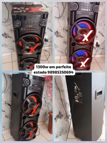 Caixa de som 1300w em perfeito estado