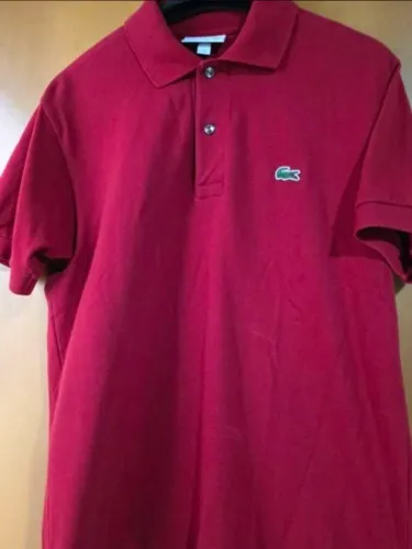 camisa polo lacoste classic fit vermelha p