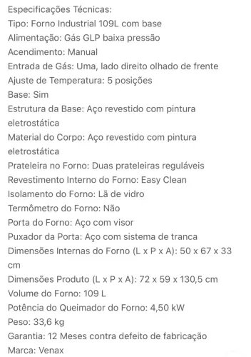 Forno a gás