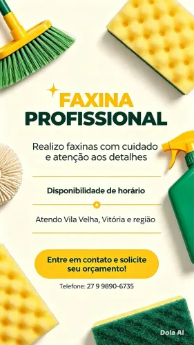 Faxina domiciliar ou empresas