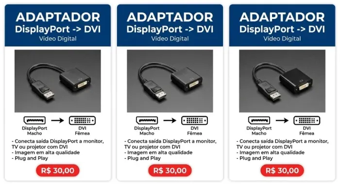 Adaptador DisplayPort ? DVI