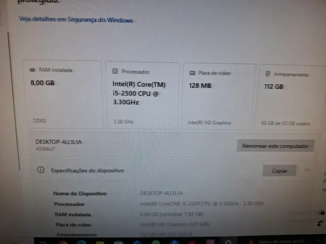 Computador I5 8Ram 120SSD top completo