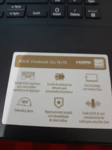 Notebook ASUS Vivobook Ryzen 5, 8GB RAM, 238GB (APENAS 4 MESES DE USO)