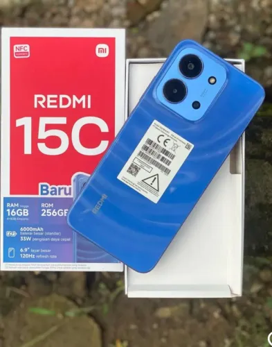 Celular top - Novo - Redmi 15C - 128/4Ram - Versão Global - Azul - BLUE - Bateria 6.000mAh