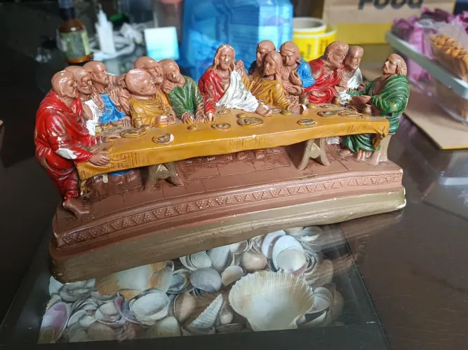 Santa ceia enfeite grand década de 90
