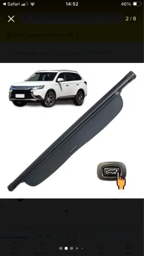 Cortina Retrátil Porta-Malas Mitsubishi Outlander 2015-2019