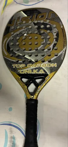 raquete de beach tennis dourada Vision Top Carbon Unika