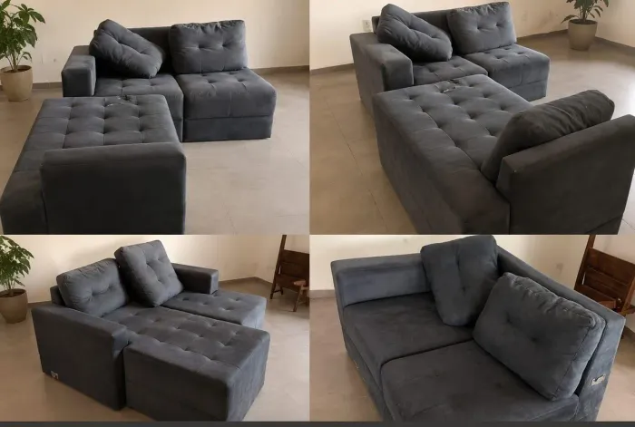 SOFA MODULAR , CINZA