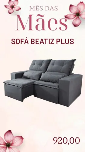 Sofá Retrátil e Reclinável Beatriz