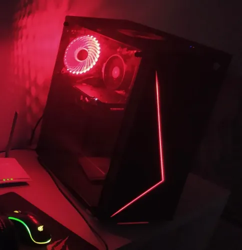 GABINETE GAMER PICHAU + AIR COOLER AG800 + 4 VENTOINHAS 120mm