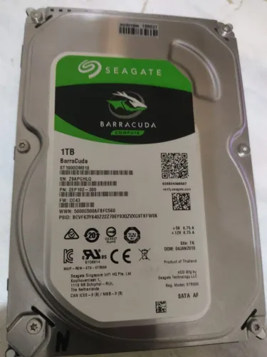 HD Interno Seagate Barracuda 1TB 3.5" SATA III 7200rpm para PC.