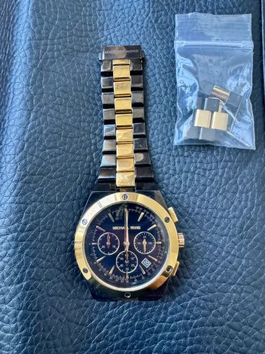 Relógio Michael Kors Original Preto e Dourado - Cronógrafo