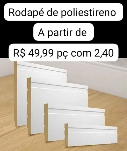 Rodapé de poliestireno