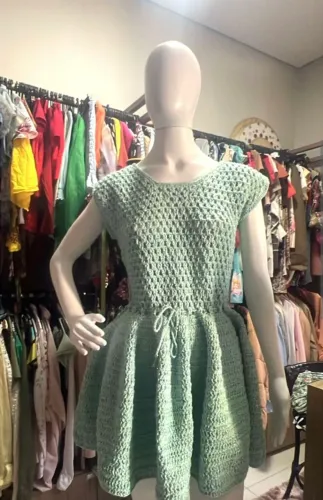 Vestido De Crochê 100% Manual e Exclusivo 