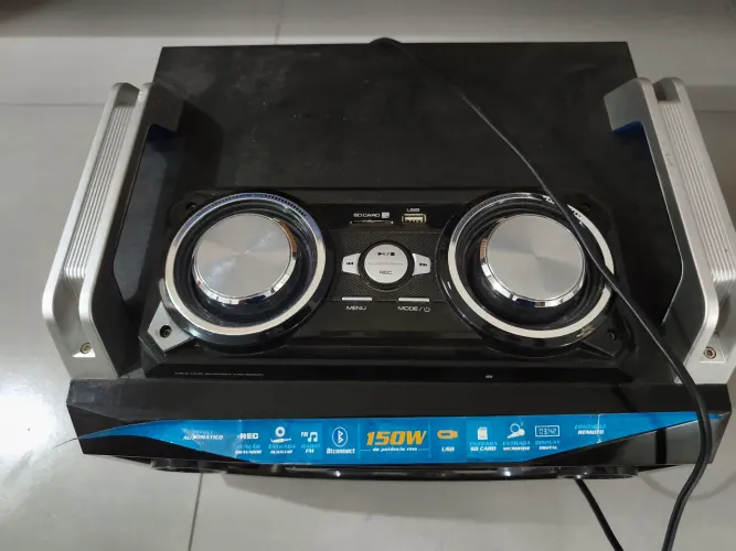 Mini System Lenoxx MS-8300 150W Bluetooth Karaokê USB FM