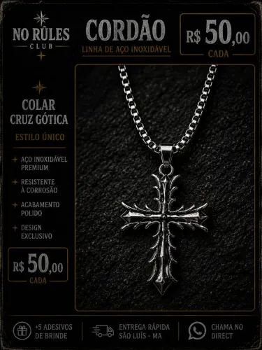 Colares gótico de aço inoxidável 