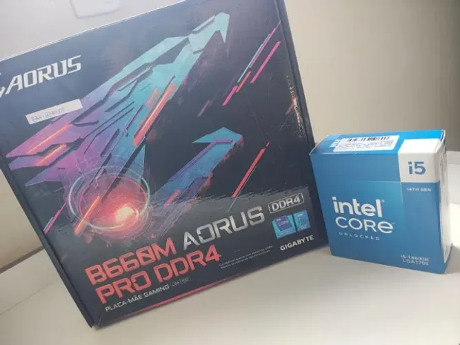 KIT UPGRADE PROCESSADOR INTEL I5 14600K + PLACA MAE B660M AORUS PRO
