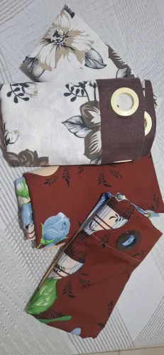 2 Cortinas estampadas para portata