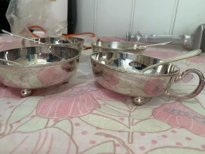 Conjunto de sobremesa de prata EBERLE 