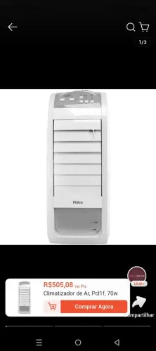 Climatizador Philco 4 em 1 220v novo