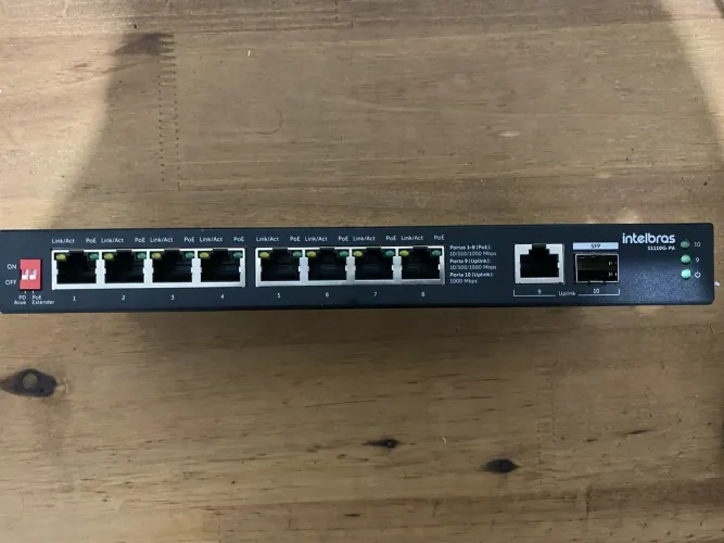 Switch Intelbras S1110G-PA Gigabit PoE+ 10 Portas