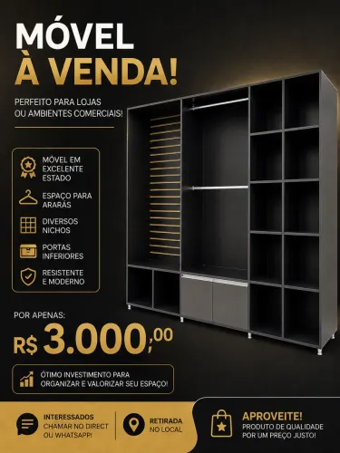 Vendo Armário expositor comercial.