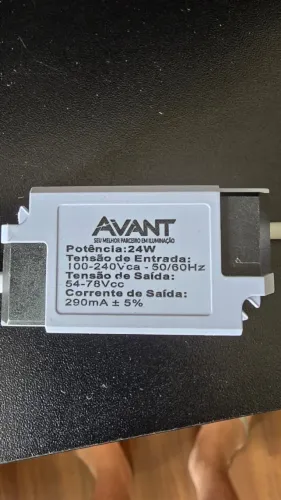 LED Driver reator Driver Reator 24w Bivolt P/ Painel Plafon Led AVANT