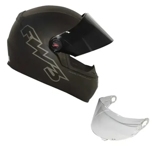 Capacete Moto Fw3 Gt Classic Preto Fosco + Viseira Fumê