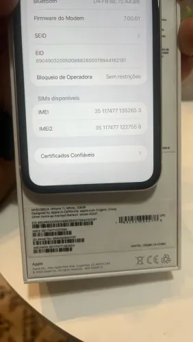 IPHONE 11 - 128GB - 0 RISCOS - ORIGINAL ACOMPANHA CARREGADOR E CAIXA