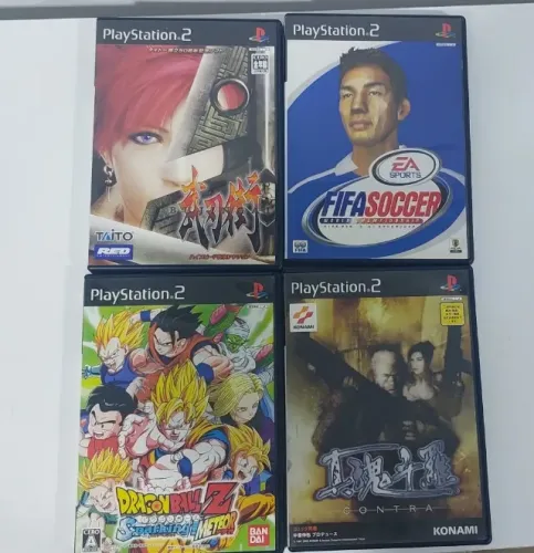 Lote 04 Jogos PS2 Originais Japoneses